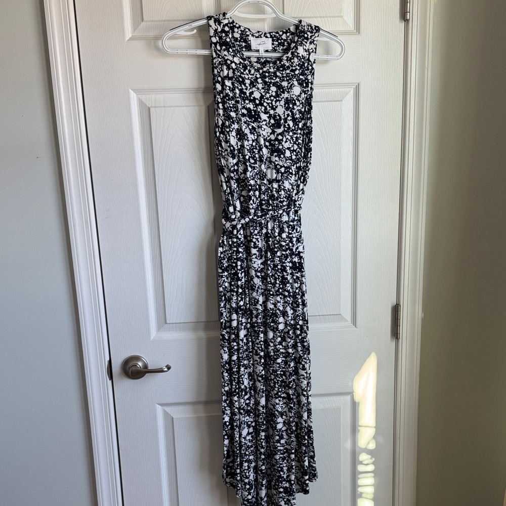 Ford Black and White Patterned Maxi Dress